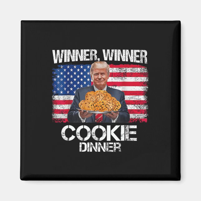 Funny Trump Weihnachtsdesign Gewinner Cookie Magnet (Vorne)