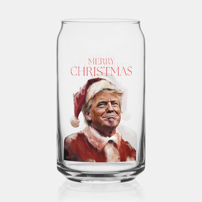 Funny Trump Weihnachtskarte Dosenglas (Rückseite)