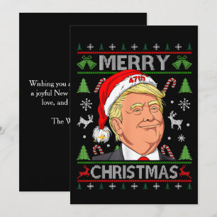 Funny Trump Weihnachtskarte, Frohe Weihnachten