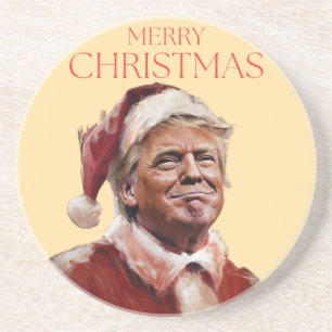 Funny Trump Weihnachtskarte Getränkeuntersetzer