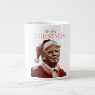 Funny Trump Weihnachtskarte Jumbo-Tasse
