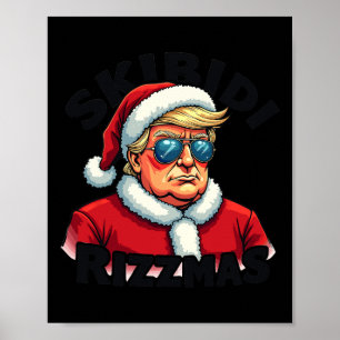 Funny Trump Weihnachtsmann Trump Skibidi Ri Poster