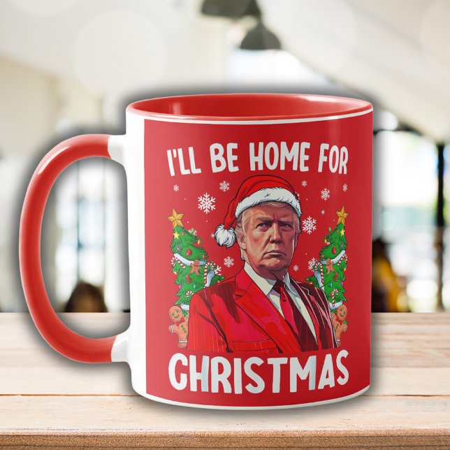 Funny Trump Weihnachtsmannmütze werde ich zu Weihn Tasse (Von Creator hochgeladen)