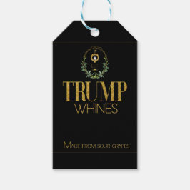 Funny Trump Whines Black Wine Geschenkanhänger
