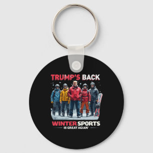 Funny Trump Winter Sports Snowboarding Team Vintag Schlüsselanhänger