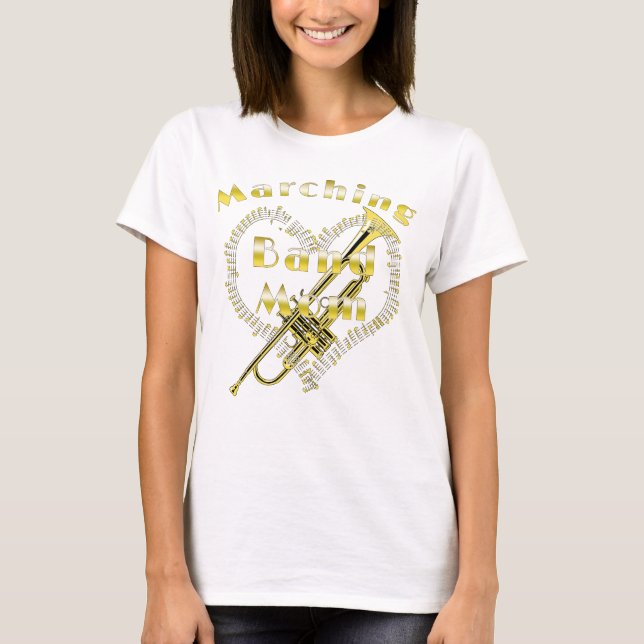 Funny Trumpet Marching Band Mama T-Shirt (Vorderseite)