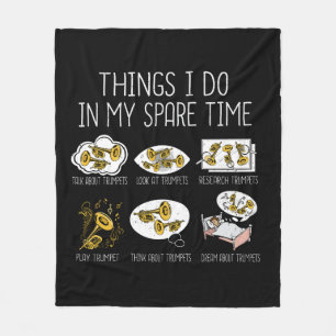 Funny Trumpet Player Geschenk Jazz Musik Männer Tr Fleecedecke