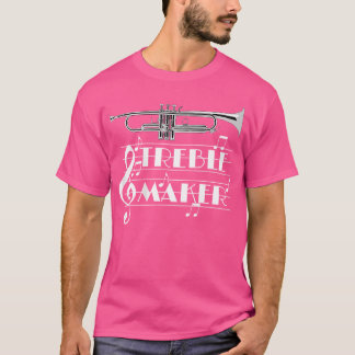 Funny Trumpet Player Treble Maker Clef Jazz (2-Sid T-Shirt