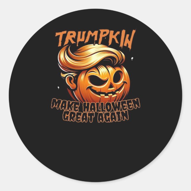 Funny Trumpkin Classic Runder Aufkleber (Vorderseite)