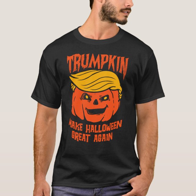 Funny Trumpkin Halloween T-Shirt (Vorderseite)
