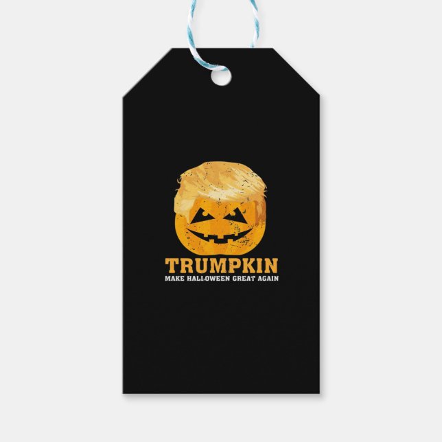 Funny Trumpkin macht Halloween wieder groß Geschenkanhänger (Vorderseite)