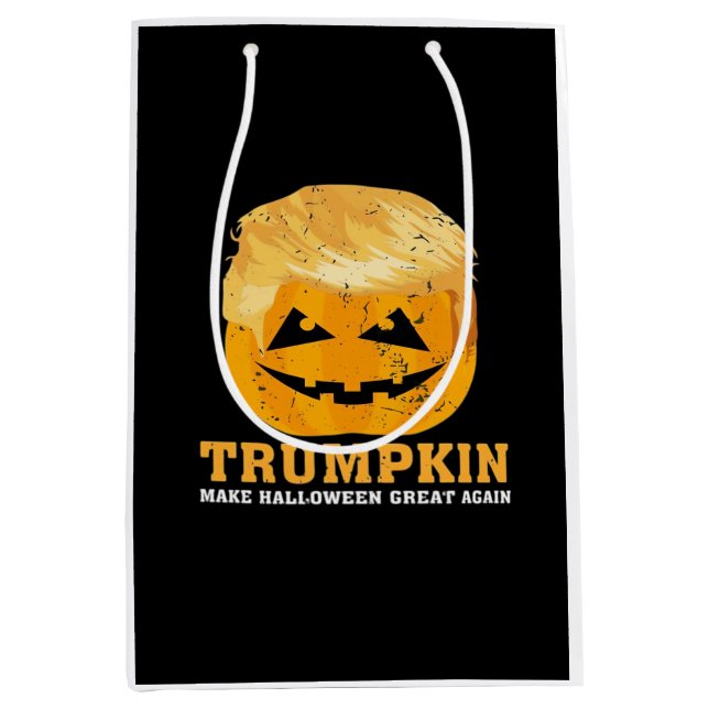 Funny Trumpkin macht Halloween wieder groß Mittlere Geschenktüte (Vorderseite)