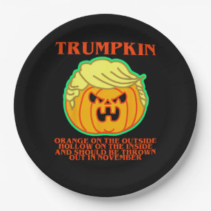 Funny Trumpkin Pappteller