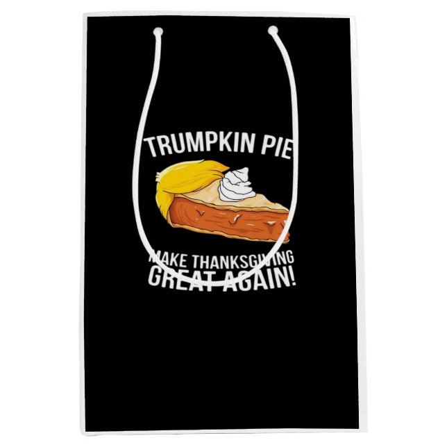 Funny Trumpkin Pie Erntedank wieder groß machen Mittlere Geschenktüte (Vorderseite)