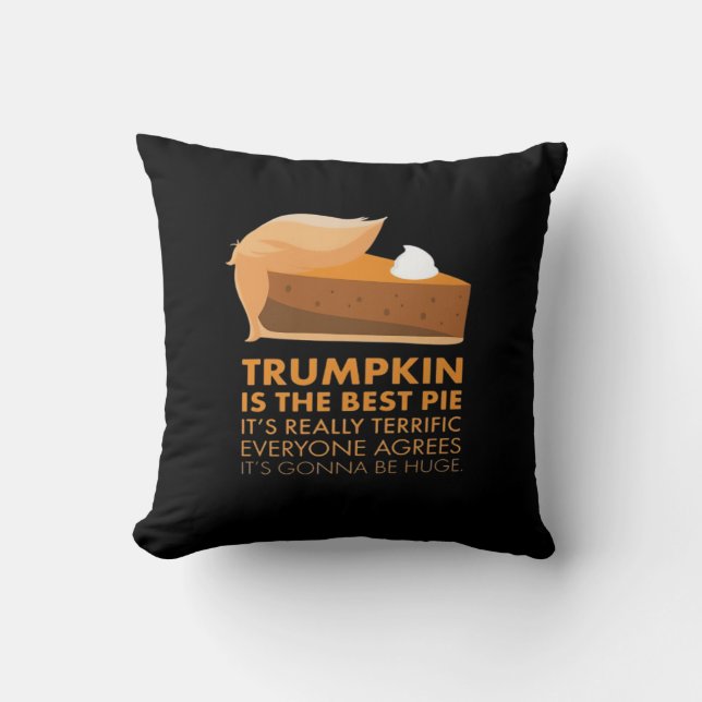 Funny Trumpkin Pie Kissen (Vorderseite)