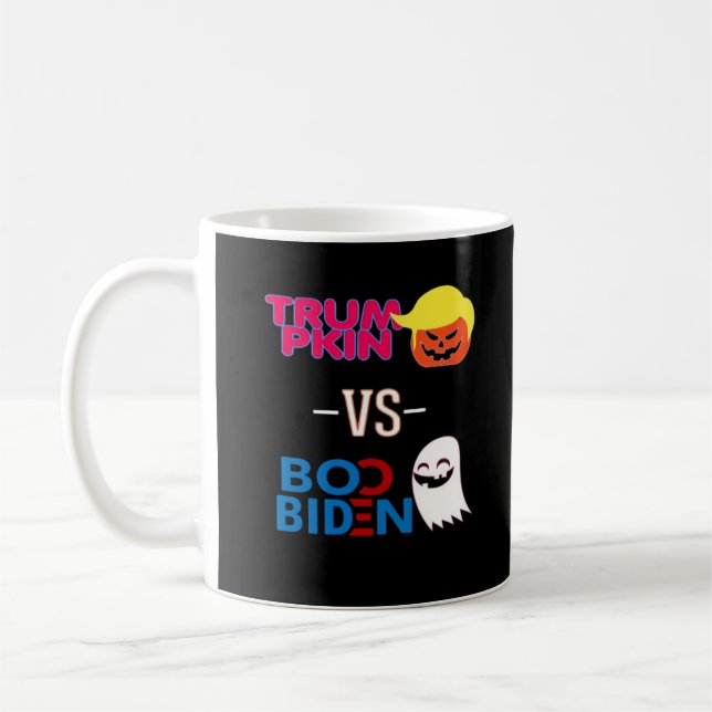 Funny Trumpkin Vs Boo Biden Halloween Design Class Kaffeetasse (Links)