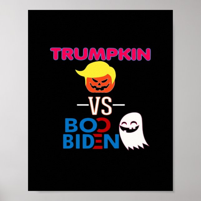 Funny Trumpkin Vs Boo Biden Halloween Design Class Poster (Vorne)