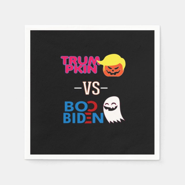 Funny Trumpkin Vs Boo Biden Halloween Design Class Serviette (Vorderseite)