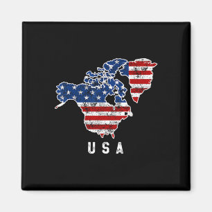Funny Trumps Vision der USA-Karte mit Kanada und Magnet