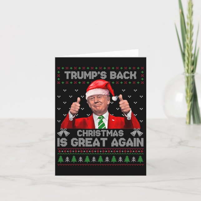 Funny Trumps Zurück Weihnachten ist wieder groß We Karte (Vorderseite)