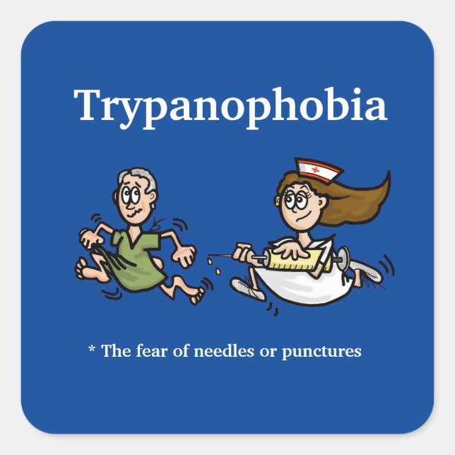 Funny Trypanophobia (Angst vor Needles) Stickers (Vorderseite)