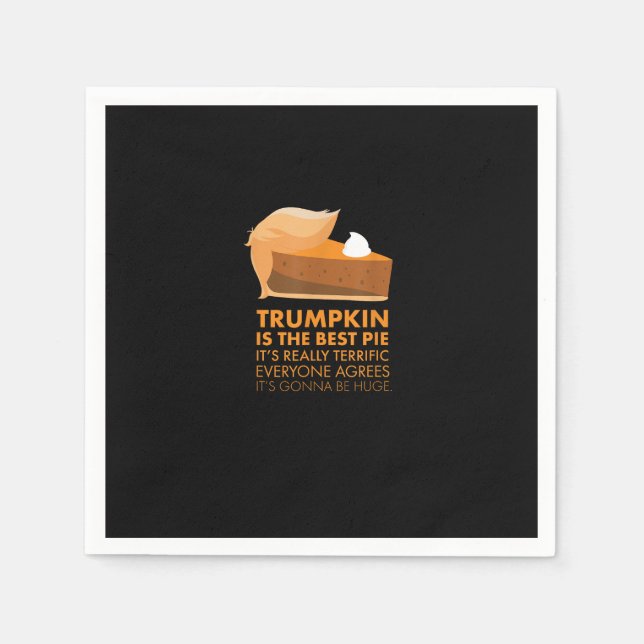 Funny Tshirt Pumpkin Pie Erntedank Fall Serviette (Vorderseite)