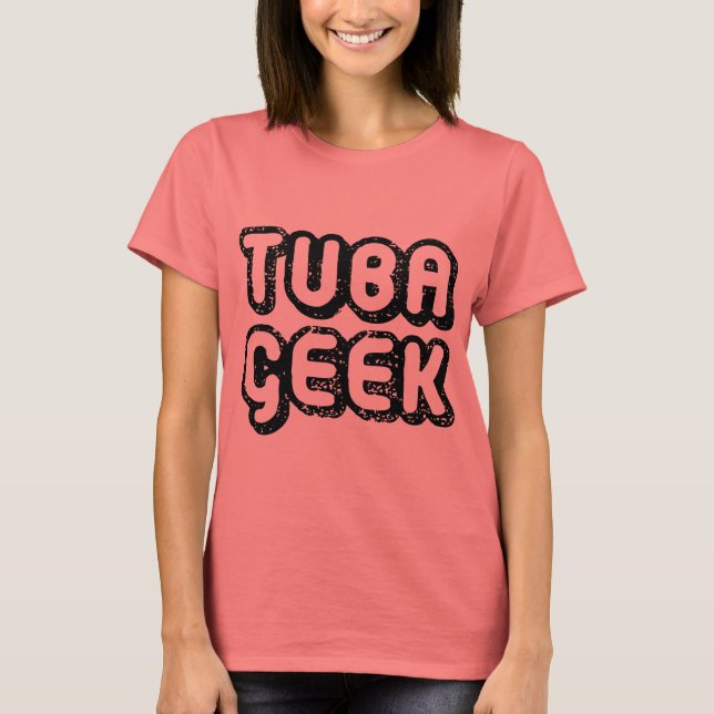 Funny Tuba Geek Retro T-Shirt (Vorderseite)