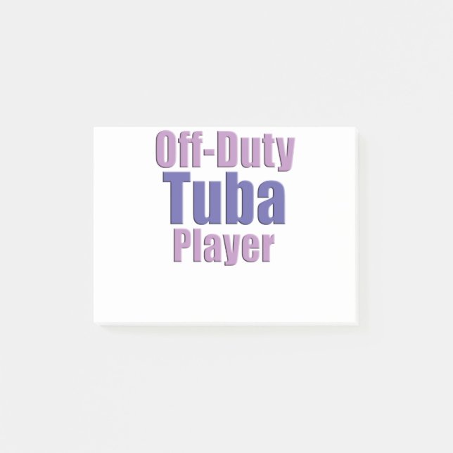 Funny Tuba Post-it Klebezettel (Vorderseite)