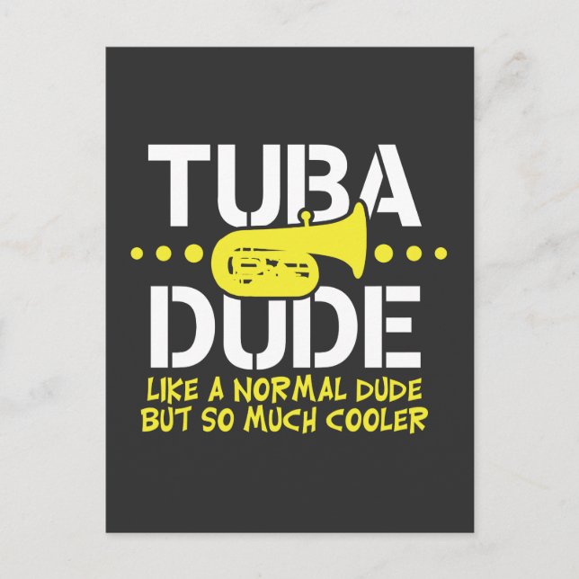 Funny Tuba Typ wie normal, aber Cooler Geschenk Postkarte (Vorderseite)