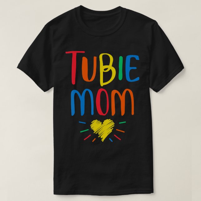 Funny Tubie Mama Fütternd Tube Awareness Gastrosto T-Shirt (Design vorne)