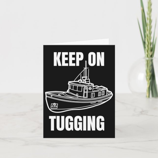 Funny Tug Boat Captain Graphic Karte (Vorderseite)