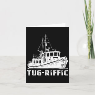 Funny Tugboat Towboat Schleppschiff Bootspuff Karte