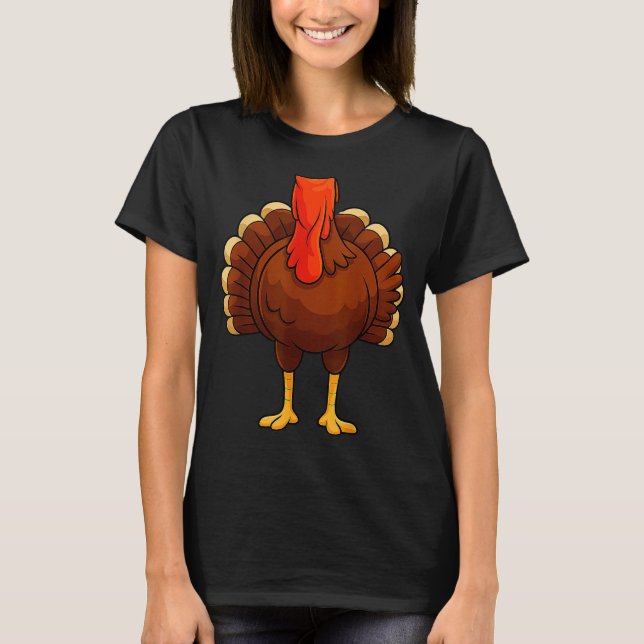 Funny Turkey Body Costume Thanksgiving Men Women K T-Shirt (Vorderseite)