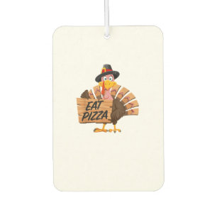 Funny Turkey Erntedank Essen Pizza Vegan Pilgrim Autolufterfrischer