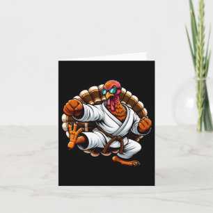 Funny Turkey Erntedank Karate Judo Martial Arts Karte