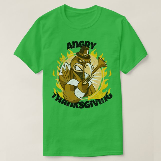 Funny Turkey Erntedank Weihnachten Neujahr 2020 T-Shirt (Design vorne)