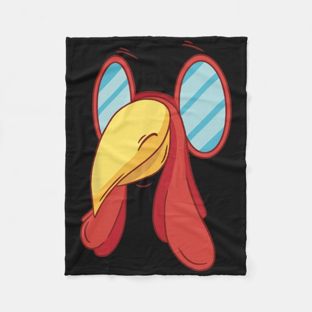 Funny Turkey Face Erntedank Fall Joke Spaß Fleecedecke (Vorderseite)