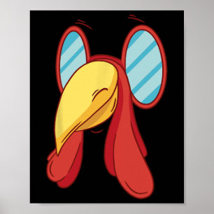 Funny Turkey Face Erntedank Fall Joke Spaß Poster