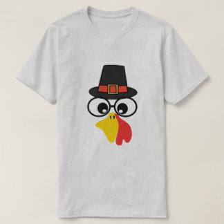 Funny Turkey Face für Erntedank T-Shirt