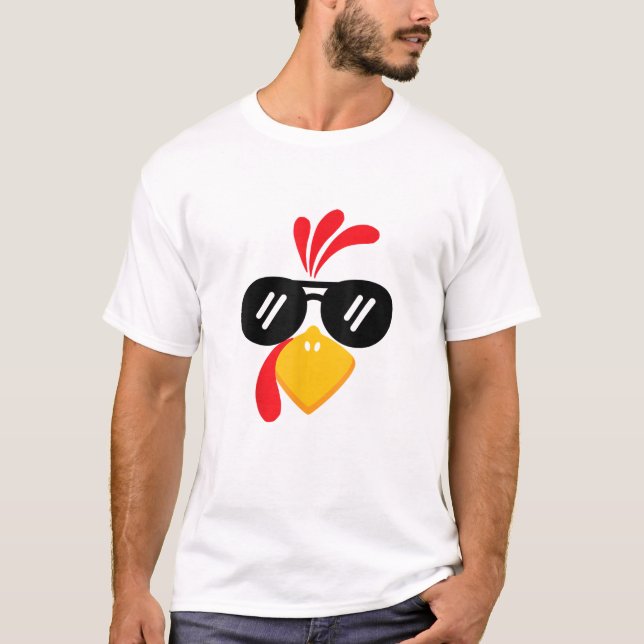 Funny Turkey Gesicht Erntedank Niedlich Boys Girls T-Shirt (Vorderseite)