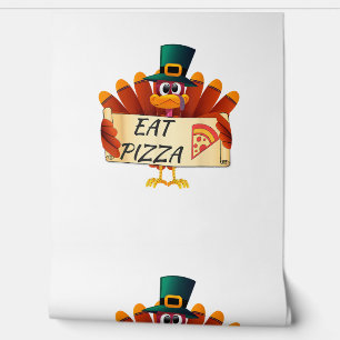 Funny Turkey Iss Pizza Erntedank Day Tapete