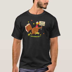 Funny Turkey sagt Essen Pizza Tierrechte Thanksgi T-Shirt