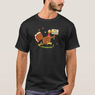 Funny Turkey sagt Essen Pizza Tierrechte Thanksgi T-Shirt