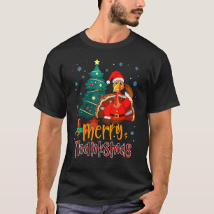 Funny Turkey Santa Merry Thanksmas Weihnachten Vie T-Shirt