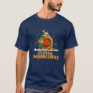 Funny Turkey Santa Merry Thanksmas Weihnachten Vie T-Shirt