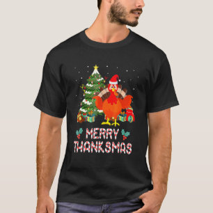 Funny Turkey Santa Merry Thanksmas Weihnachten Vie T-Shirt