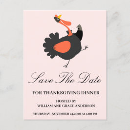 Funny Turkey Save the Date Erntedank Postkarte