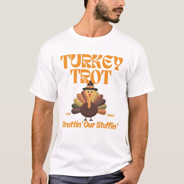 Funny Turkey Trot Shirt für Erntedank-Runners (Vorderseite)