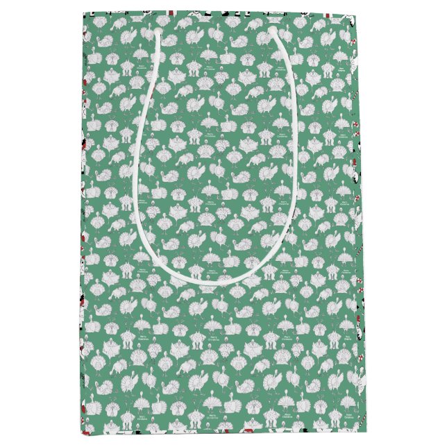 Funny Turkeys und Christma auf dem Bauernhof! Mittlere Geschenktüte (Vorderseite)