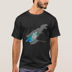 Funny Türkise Green Cheeked Conure T-Rex Dinosau T-Shirt